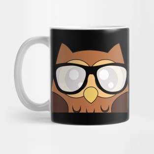 a cat and an owl Mug